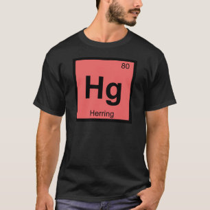 Camiseta Hg - Química do Arenque Vermelho Símbolo da Tabela
