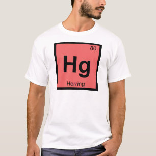Camiseta Hg - Química do Arenque Vermelho Símbolo da Tabela