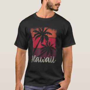 Camiseta HI Aloha Summer Tropical Beach Palm Trees Retro Ha