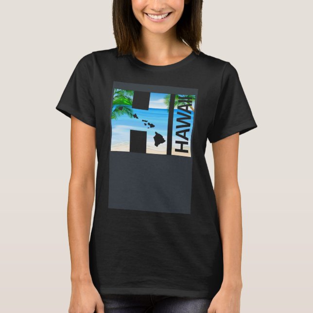 Camiseta HI Hawaii Islands Hawaii Beach (Frente)