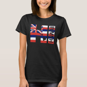 Camiseta HI Hawaii Islands Hawaii Flag Beach