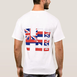 Camiseta HI Ilhas Havaí Bandeira do Havaí