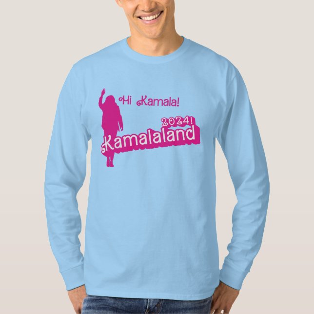 Camiseta "Hi Kamala" - Camisa-T masculina (longa com slogan (Frente)