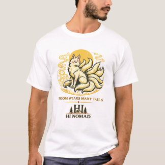 Camiseta HI NOMAD – Espírito Kitsune | Raposa Japonesa de N