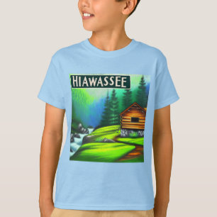 Camiseta Hiawassee, camiseta-T da Cabina de Montanha GA
