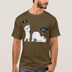 Camiseta Hibernação estou Hibernando Urso Hibernado Funny S