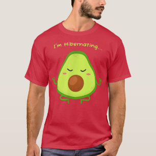 Camiseta Hibernação Im Hibernando Engraçada Avocado Yoga Re