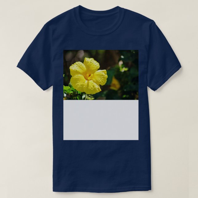 Camiseta hibisco amarelo TSicterro 1 (Frente do Design)