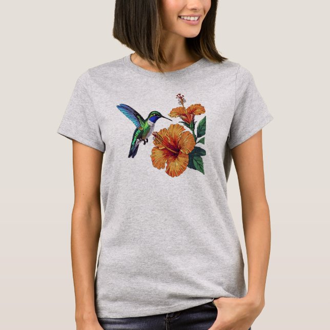 Camiseta Hibisco Beija-flor (Frente)
