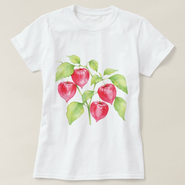 Camiseta hibisco-chinês (Frente do Design)