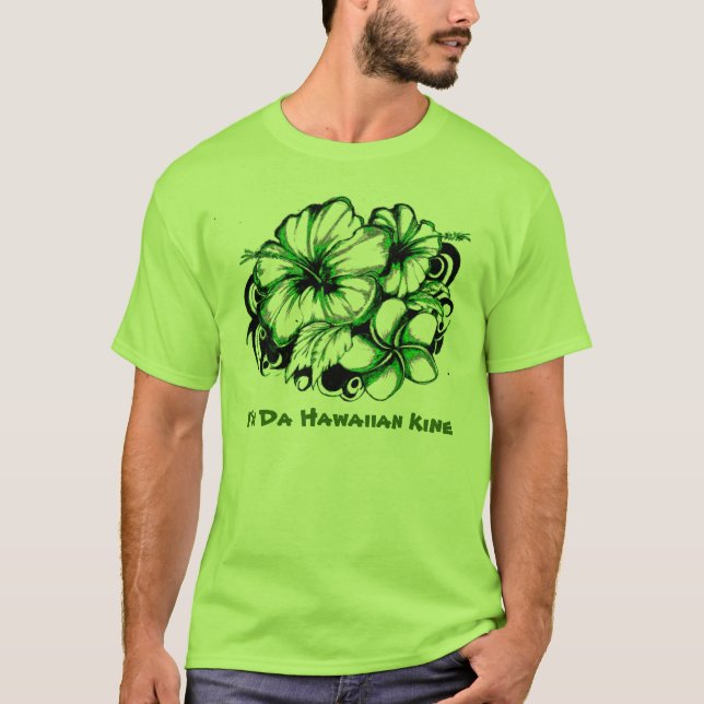 Camiseta hibisco floral do Havaí (Frente)
