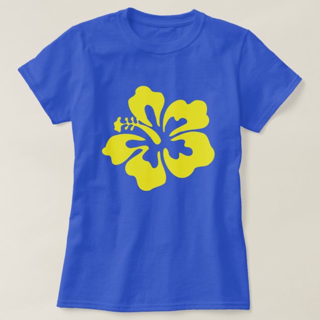 Camiseta Hibiscus Amarelo (Frente do Design)