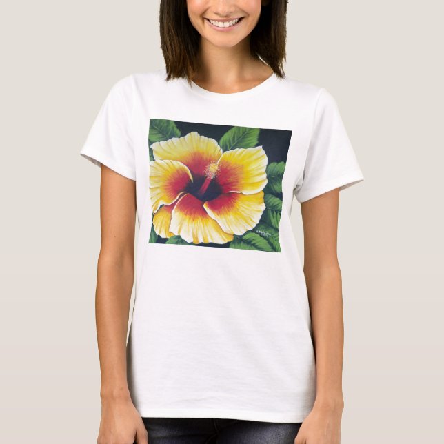 Camiseta Hibiscus amarelo (Frente)