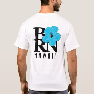 Camiseta Hibiscus Azul do Havaí NASCER