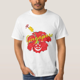 Camiseta Hibiscus dos patriotas de Singapore