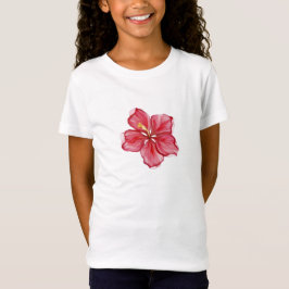 Camiseta Hibiscus e rendas RED