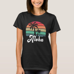 Camiseta Hibiscus Flower Aloha Havaí Surfistas Havaianos