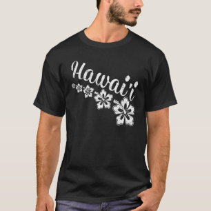 Camiseta Hibiscus Flower Hawaiian Island Beach Vacing Haw