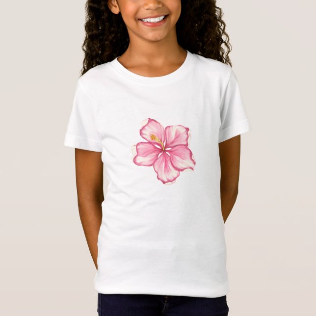 Camiseta Hibiscus & Lace PINK (Frente)