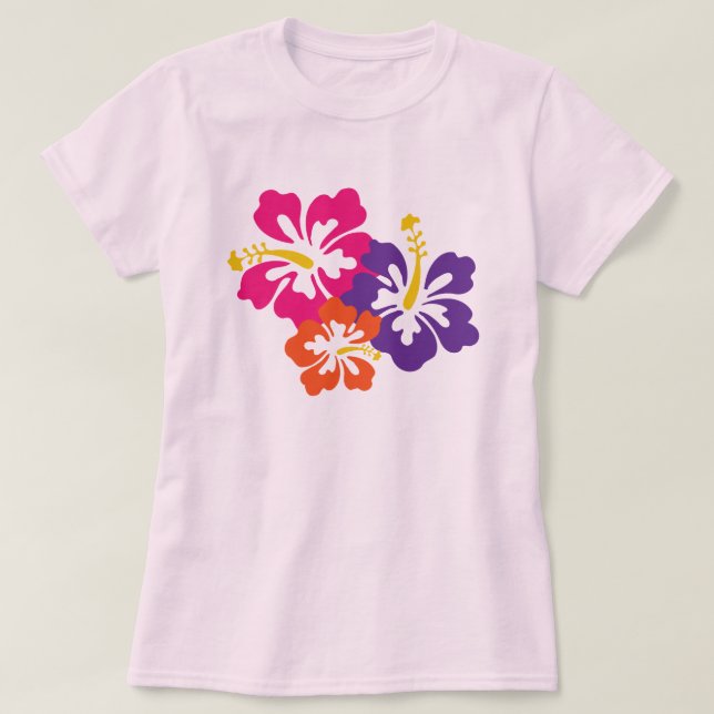 Camiseta Hibiscus rosa (Frente do Design)