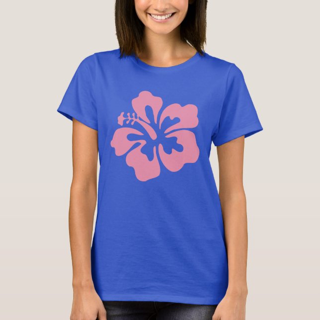 Camiseta Hibiscus rosa pálido (Frente)