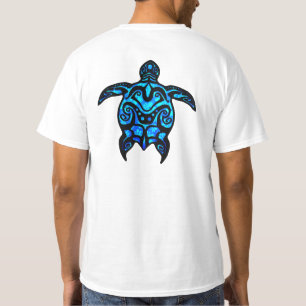 Camiseta Hibiscus tribal da tartaruga