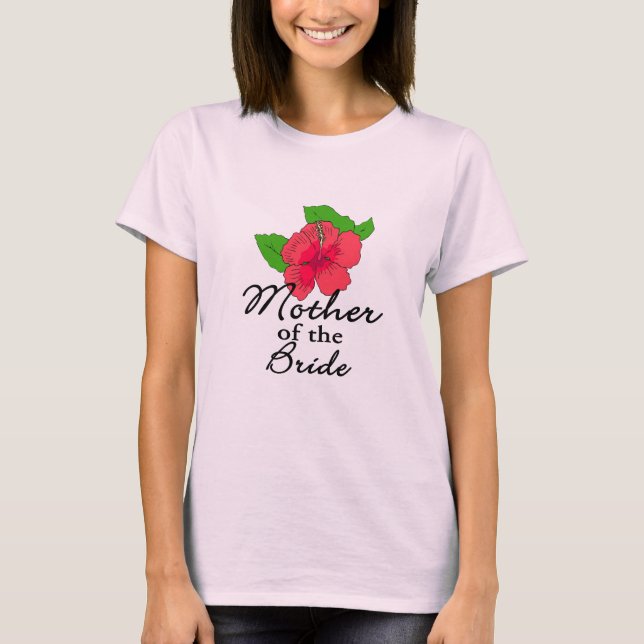 Camiseta Hibiscus Tropical Mãe da Noiva (Frente)