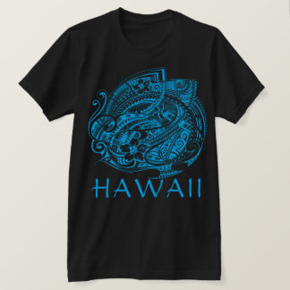 Camiseta HIBISICUS POLYNESIAN TRIBAL HAWAII LtBlue