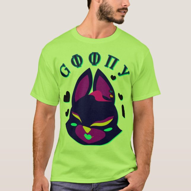 Camiseta híbrido estilizado de raposa e gato (Frente)