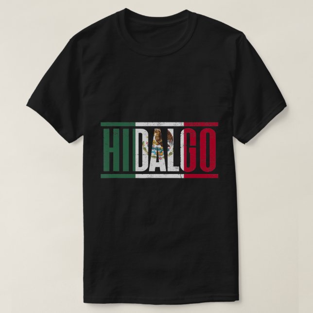 Camiseta Hidalgo con la bandera de MÃ © (Frente do Design)