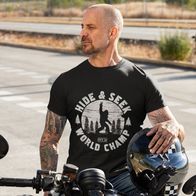 Camiseta Hide and Seek World Champ Funny Big Foot (Criador carregado)