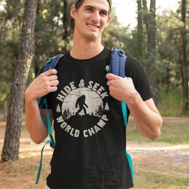 Camiseta Hide and Seek World Champ Funny Big Foot (Criador carregado)