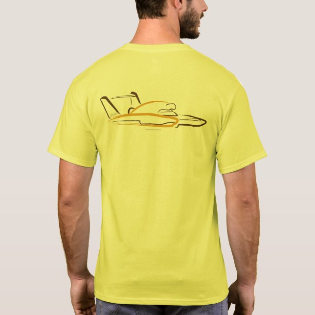 Camiseta Hidroavião 01 Amarelo Costas (Verso)