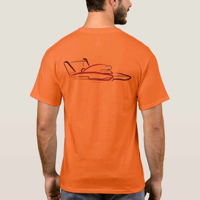 Camiseta Hidroavião 01 Laranja Costas (Verso)