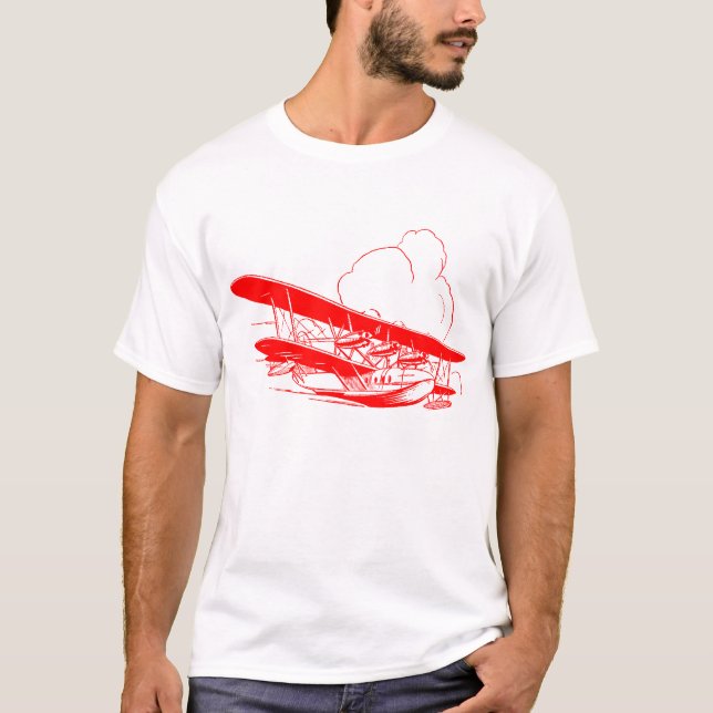 Camiseta Hidroavião Antigo (Frente)