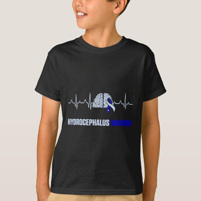 Camiseta Hidrocephalus Survivor Heartbeat Warrior (Frente)