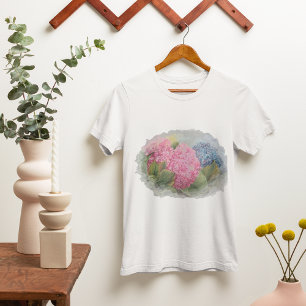 Camiseta Hidrópias cor-de-rosa e azul