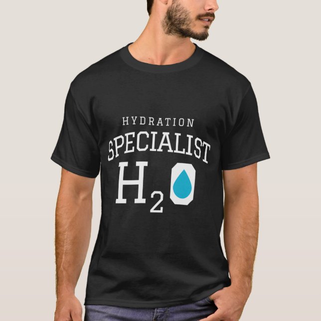Camiseta Hidróxido H20, Especialista em Hidratação (Frente)