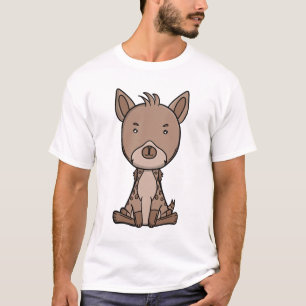 Camiseta Hiena Adorável Kawaii Animal de Safari