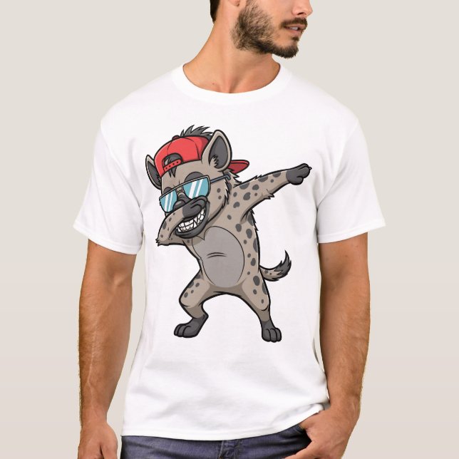 Camiseta Hiena Dabbing Engraçada Fofa Dança Dab (Frente)
