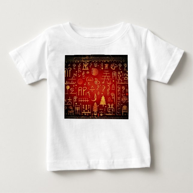 Camiseta Hieroglifos Egípcios do Natal 4 (Frente)