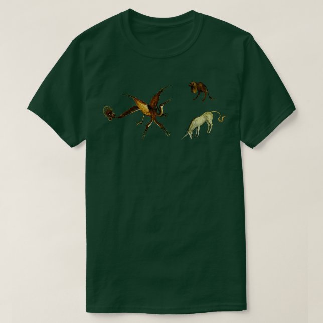 Camiseta Hieronymus Bosch Beasts Do Paraíso (Frente do Design)