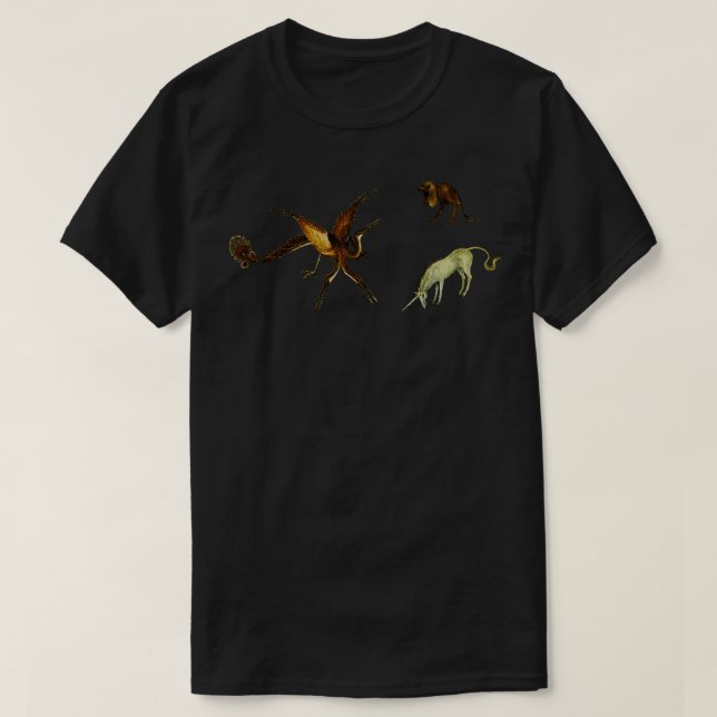 Camiseta Hieronymus Bosch Beasts Do Paraíso (Frente do Design)