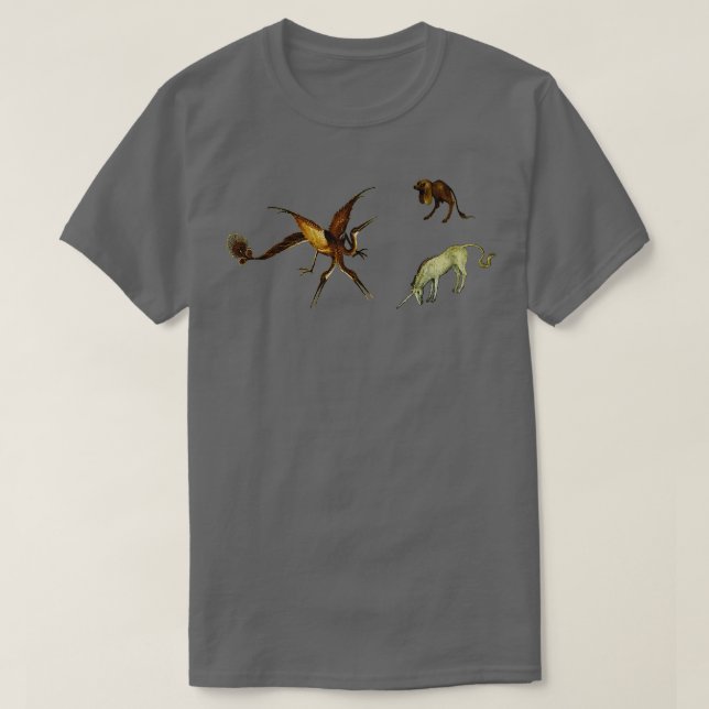 Camiseta Hieronymus Bosch Beasts Do Paraíso (Frente do Design)