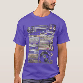 Camiseta Hifidelity Vintage Music HiFi Sound system setup c