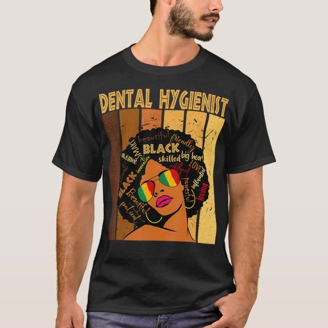 Camiseta Higenista dentária afro-americana Black Histo (Frente)
