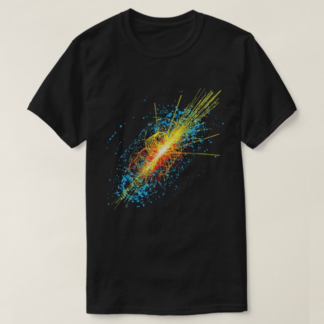 Camiseta Higgs Boson Quantum Particle Collision Art (Frente do Design)