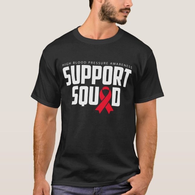 Camiseta High Blood Pressure Awareness Red Ribbon Support S (Frente)