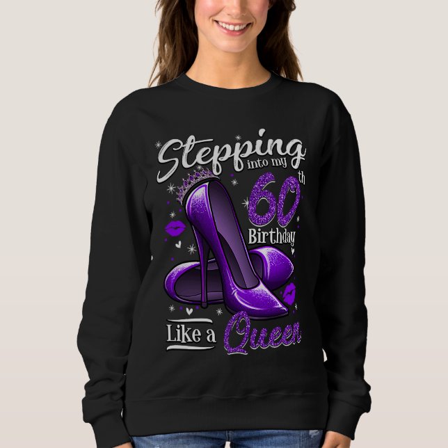Camiseta High Heels Stepping Into My 60th Birthday 60 and F (Frente)