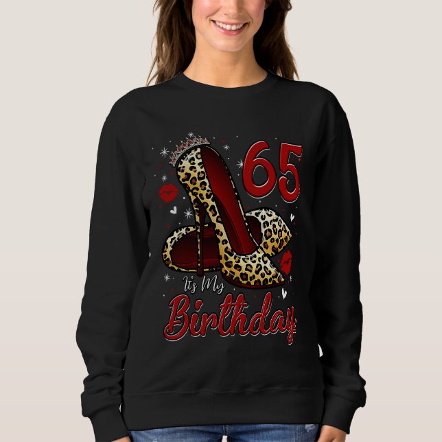 Camiseta High Heels Stepping Into My 65th Birthday 65 and F (Frente)